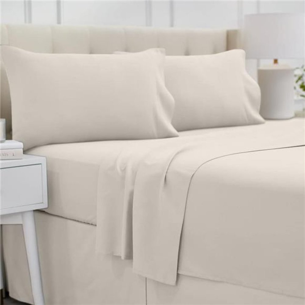 Queen Bed Sheet Set, Soft Microfiber Hotel Luxury Bedding, Extra Deep Pocket